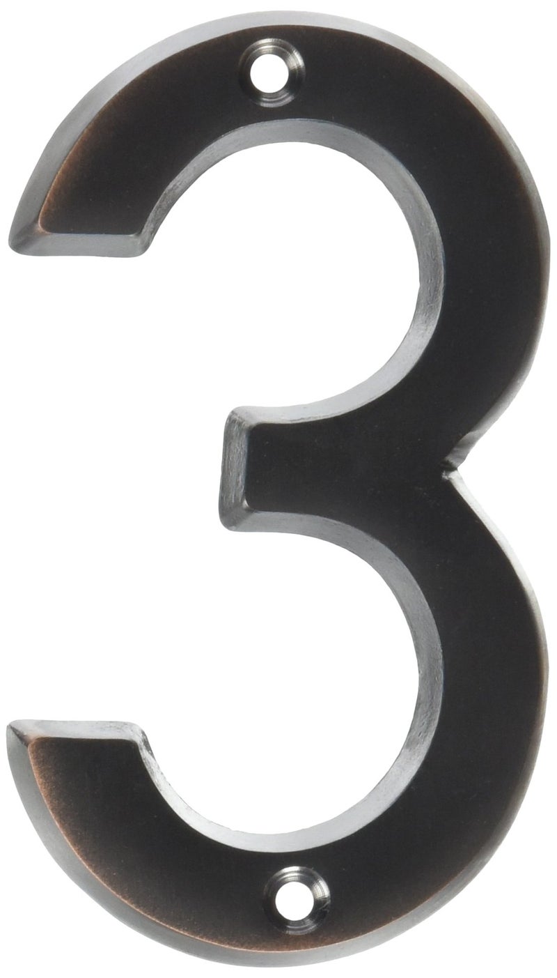 Hy-Ko 4" High Premium Metal House Number, Modern Raised Numbers for Exterior House, Durable Convenient Marking for Home Address with Included Mounting Hardware for Simple Installation - Image 1